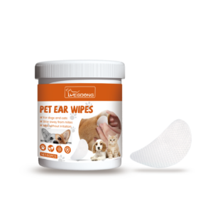 Yegbong Pet Ear Wipes Gentle Cleaning Remove Wax and Odor for Cats and Dogs