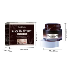 West&Month Red Tea Clay Mask Deep Cleanse Refine Pores and Illuminate the Skin