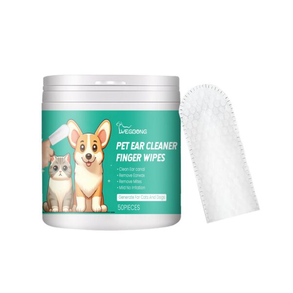Yegbong Pet Hygiene Wipes Remove Ear Mites Eye Discharge and Paw Odors