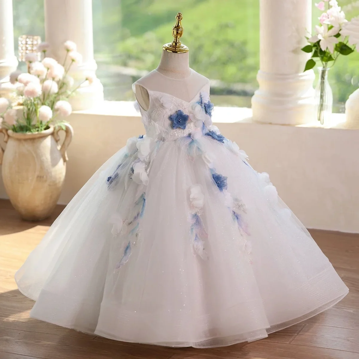 0-12-years-old-girls-long-dress-floral-mesh-wedding-dress-birthday-party-banquet-special-occasion-dress-girl-princess-dress-AVELAPRO-47425859223723-02 0-12 years old girls long dress, floral mesh wedding dress, birthday party, banquet, special occasion dress, girl princess dress