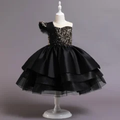 05P2214-1-to-8-Years-Outong-Yoliyolei-Black-Lace-Sleeveless-Newborn-Flower-Girl-Party-Dress-Puffy-Ball-Gown-Lovely-Girls-Birthday-Tutu-Dress-AVELAPRO-43576691523811-01 1 to 8 Years Black Lace Sleeveless Newborn Flower Girl Party Dress Puffy Ball Gown Lovely Girls Birthday Tutu Dress