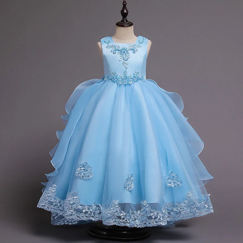 1788-Yoliyolei-Elegant-Tail-Girls-Party-Dress-Dove-AVELAPRO-43716273012963-01 Elegant Tail Girls Party Dress Dovetail Long Flower Girl Pageant Clothing Hand Made Retro Embroidery Kids Dresses