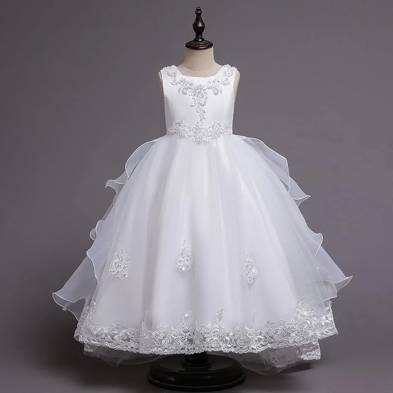 1788-Yoliyolei-Elegant-Tail-Girls-Party-Dress-Dove-AVELAPRO-43716273012963-04 Elegant Tail Girls Party Dress Dovetail Long Flower Girl Pageant Clothing Hand Made Retro Embroidery Kids Dresses