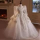 2-12-years-old-wedding-flower-girl-long-sleeve-sequin-fluffy-fashionable-girl-evening-dress-AVELAPRO-47425820197035-02 2-12 years old wedding flower girl long sleeve sequin fluffy fashionable girl evening dress