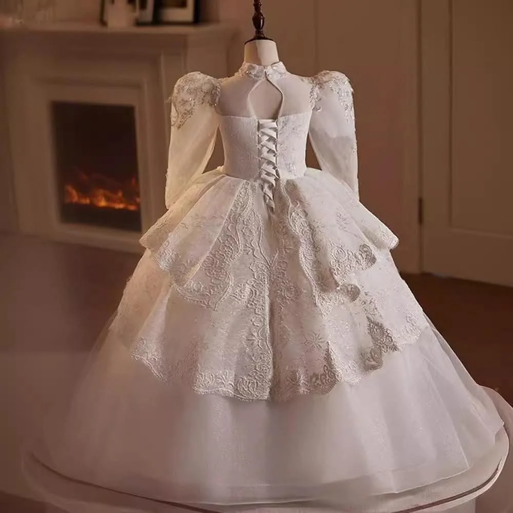 2-12-years-old-wedding-flower-girl-long-sleeve-sequin-fluffy-fashionable-girl-evening-dress-AVELAPRO-47425820197035-03 2-12 years old wedding flower girl long sleeve sequin fluffy fashionable girl evening dress