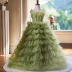 3-12-year-old-Green-Feather-Girls-Cake-Skirt-Stage-Performance-Fluffy-Wedding-Dress-Girls-Evening-Dress-AVELAPRO-47425807679659-01 3-12-year-old Green Feather Girls' Cake Skirt Stage Performance Fluffy Wedding Dress Girls' Evening Dress