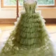 3-12-year-old-Green-Feather-Girls-Cake-Skirt-Stage-Performance-Fluffy-Wedding-Dress-Girls-Evening-Dress-AVELAPRO-47425807679659-04 3-12-year-old Green Feather Girls' Cake Skirt Stage Performance Fluffy Wedding Dress Girls' Evening Dress