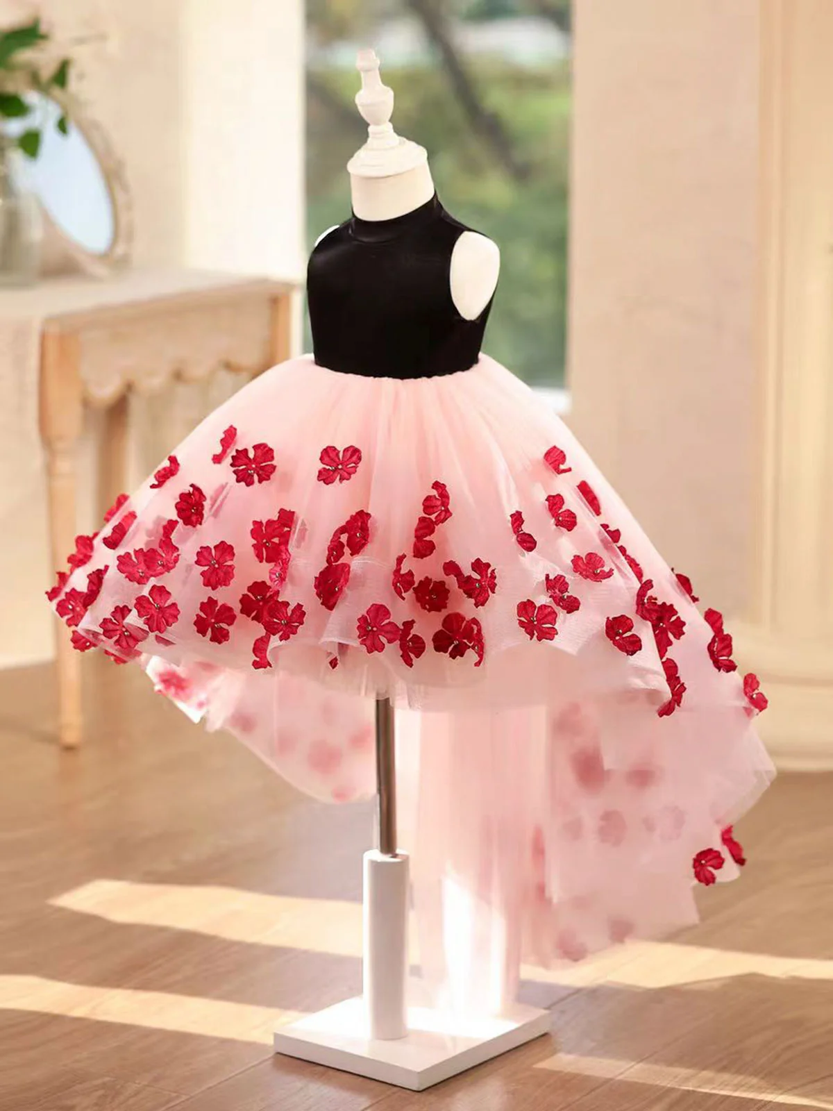 3D-Flowers-Girl-Dress-Hi-Low-Princess-Birthday-Par-AVELAPRO-52081825055023-04 3D Flowers Girl Dress Hi-Low Princess Birthday Party Gown