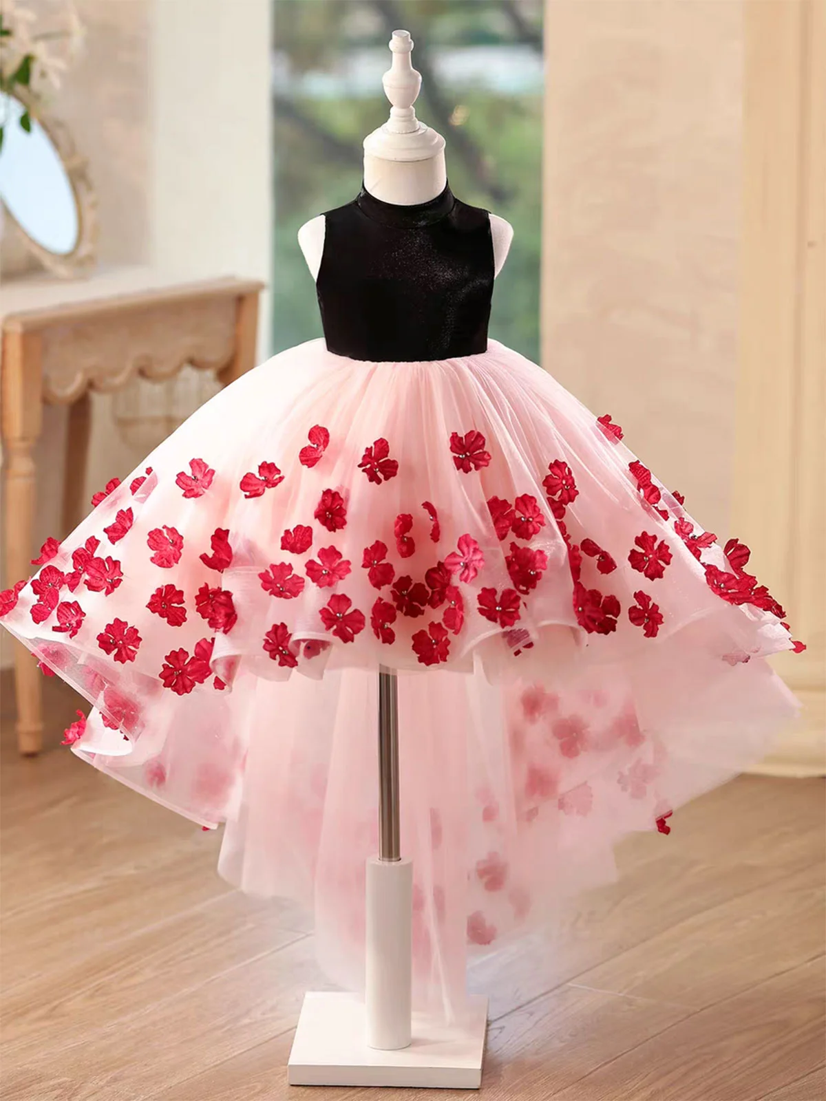 3D-Flowers-Girl-Dress-Hi-Low-Princess-Birthday-Par-AVELAPRO-52081825055023-07 3D Flowers Girl Dress Hi-Low Princess Birthday Party Gown