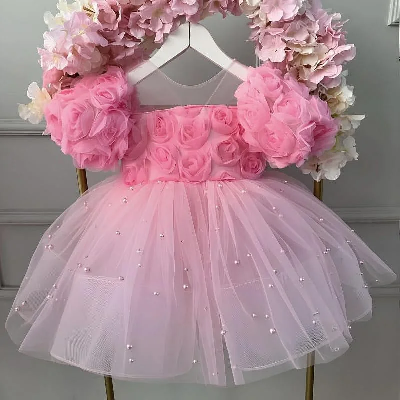 Baby-Birthday-Evening-Dress-Girls-Fashion-Rose-Flower-Puff-Sleeve-Princess-Dress-AVELAPRO-47426109309099-06 Baby Birthday Evening Dress Girls Fashion Rose Flower Puff Sleeve Princess Dress
