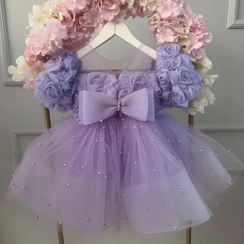 Baby-Birthday-Evening-Dress-Girls-Fashion-Rose-Flower-Puff-Sleeve-Princess-Dress-AVELAPRO-47426109309099-07 Baby Birthday Evening Dress Girls Fashion Rose Flower Puff Sleeve Princess Dress