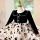 Black-Long-Sleeve-Girl-Dress-Knee-Length-Birthday-Wedding-Party-Gown-D163-AVELAPRO-52006210076975-04 Black Long Sleeve Girl Dress Knee Length Birthday Wedding Party Gown