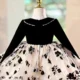 Black-Long-Sleeve-Girl-Dress-Knee-Length-Birthday-Wedding-Party-Gown-D163-AVELAPRO-52006210076975-06 Black Long Sleeve Girl Dress Knee Length Birthday Wedding Party Gown