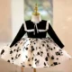 Black-Long-Sleeve-Girl-Dress-Knee-Length-Birthday-Wedding-Party-Gown-D163-AVELAPRO-52006210076975-07 Black Long Sleeve Girl Dress Knee Length Birthday Wedding Party Gown