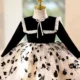 Black-Long-Sleeve-Girl-Dress-Knee-Length-Birthday-Wedding-Party-Gown-D163-AVELAPRO-52006210076975-10 Black Long Sleeve Girl Dress Knee Length Birthday Wedding Party Gown