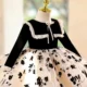 Black-Long-Sleeve-Girl-Dress-Knee-Length-Birthday-Wedding-Party-Gown-D163-AVELAPRO-52006210076975-12 Black Long Sleeve Girl Dress Knee Length Birthday Wedding Party Gown