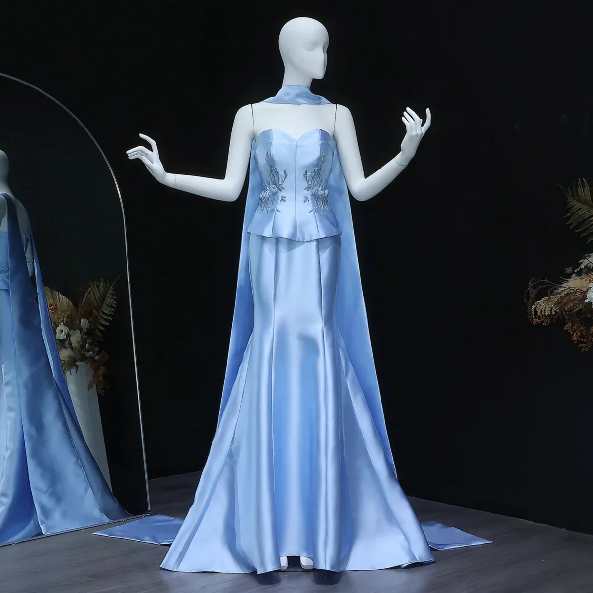 Elegant-Blue-Satin-Mermaid-Arabic-Wedding-Gown-SS245-AVELAPRO-51304452096303-02 Elegant Blue Satin Mermaid Arabic Wedding Gown