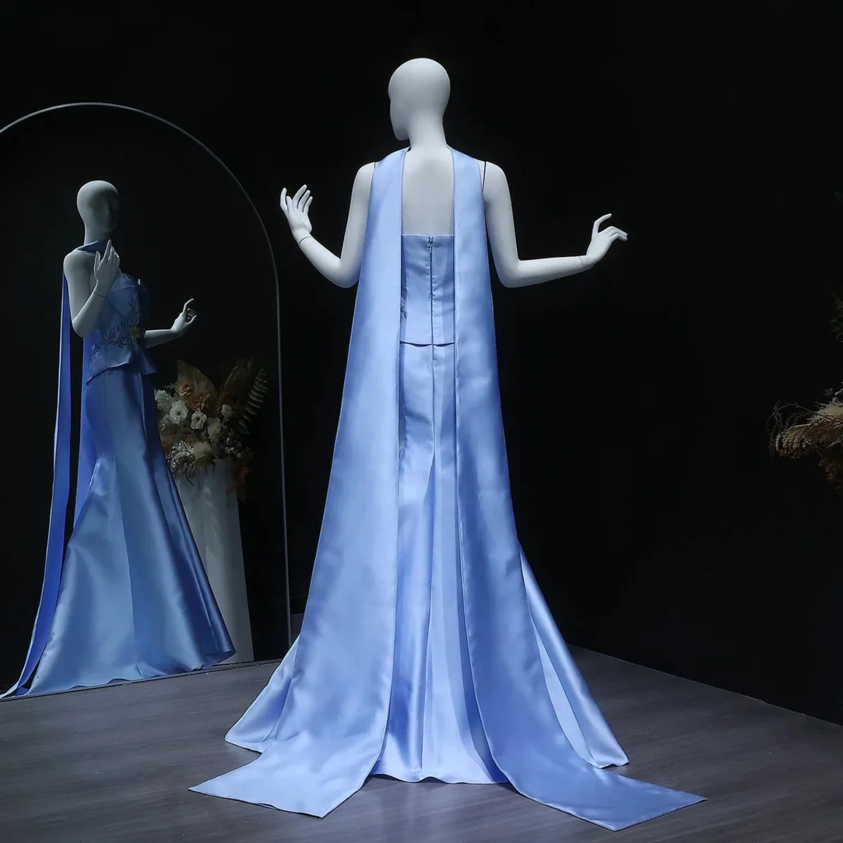 Elegant-Blue-Satin-Mermaid-Arabic-Wedding-Gown-SS245-AVELAPRO-51304452096303-07 Elegant Blue Satin Mermaid Arabic Wedding Gown
