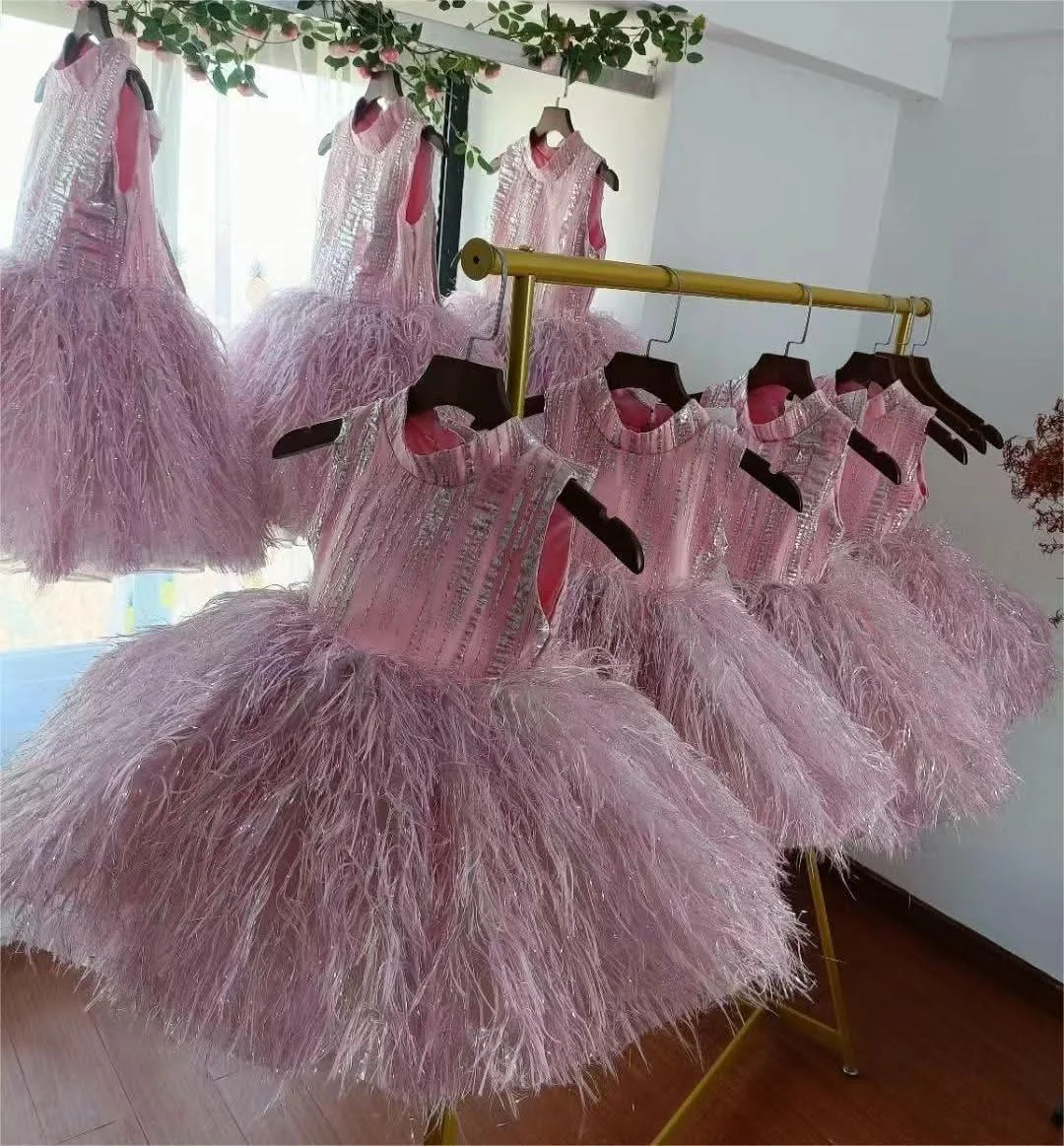 Elegant-flower-Dress-Feather-Baby-Wedding-party-Princess-dress-Colors-can-be-customized-AVELAPRO-47426017657003-05 Elegant flower Dress Feather Baby Wedding party Princess dress Colors can be customized