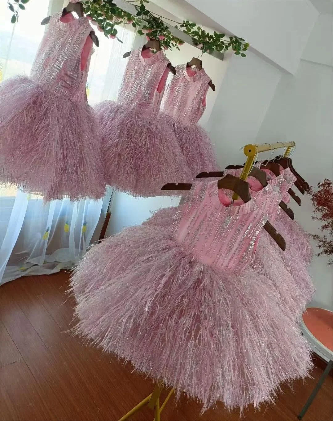 Elegant-flower-Dress-Feather-Baby-Wedding-party-Princess-dress-Colors-can-be-customized-AVELAPRO-47426017657003-06 Elegant flower Dress Feather Baby Wedding party Princess dress Colors can be customized