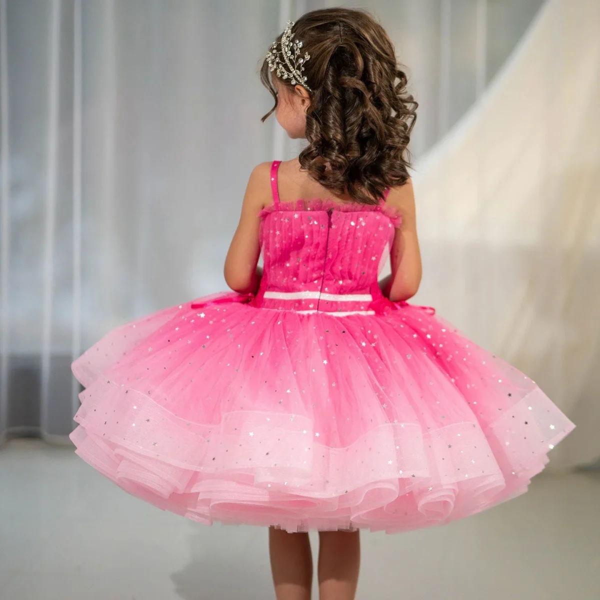 Fuchsia-Flower-Girl-Dress-with-Bow-Wedding-Birthday-Party-Prom-D133-AVELAPRO-51714067857711-04 Fuchsia Flower Girl Dress with Bow Wedding Birthday Party Prom