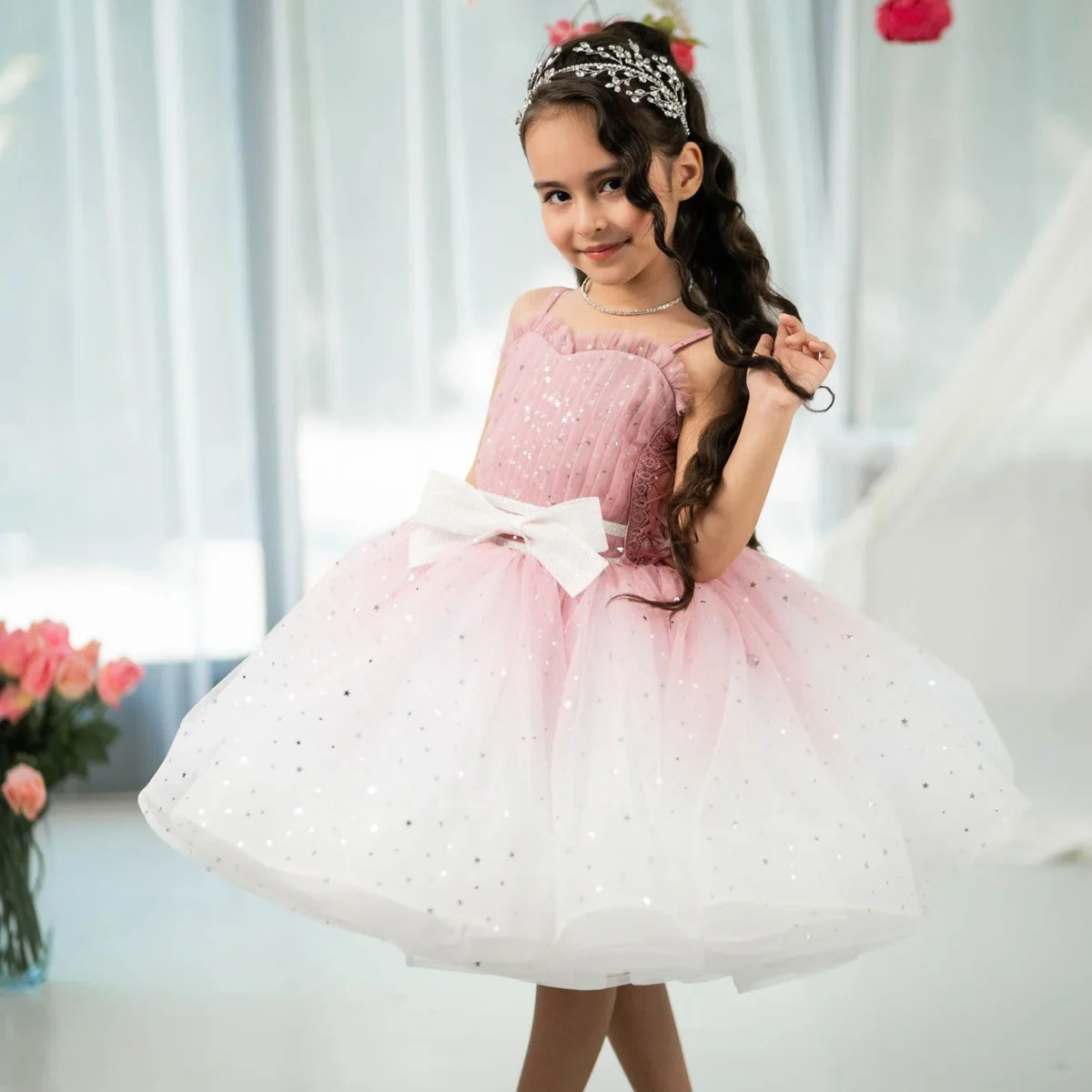 Fuchsia-Flower-Girl-Dress-with-Bow-Wedding-Birthday-Party-Prom-D133-AVELAPRO-51714067857711-16 Fuchsia Flower Girl Dress with Bow Wedding Birthday Party Prom
