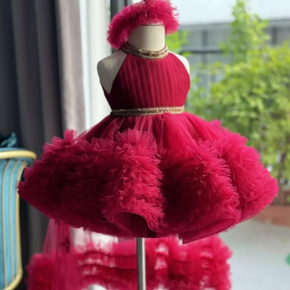 Girls-fashionable-halter-neck-princess-dress-with-tail-birthday-party-catwalk-evening-dress-AVELAPRO-47426060189867-09 Girls' fashionable halter neck princess dress with tail birthday party catwalk evening dress