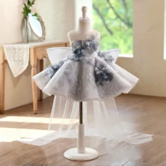 Grey-Flower-Girl-Dress-for-Girls-Tulle-Floral-Party-Dress-for-Wedding-D271-AVELAPRO-57182302568751-01 Grey Flower Girl Dress for Girls Tulle Floral Party Dress for Wedding