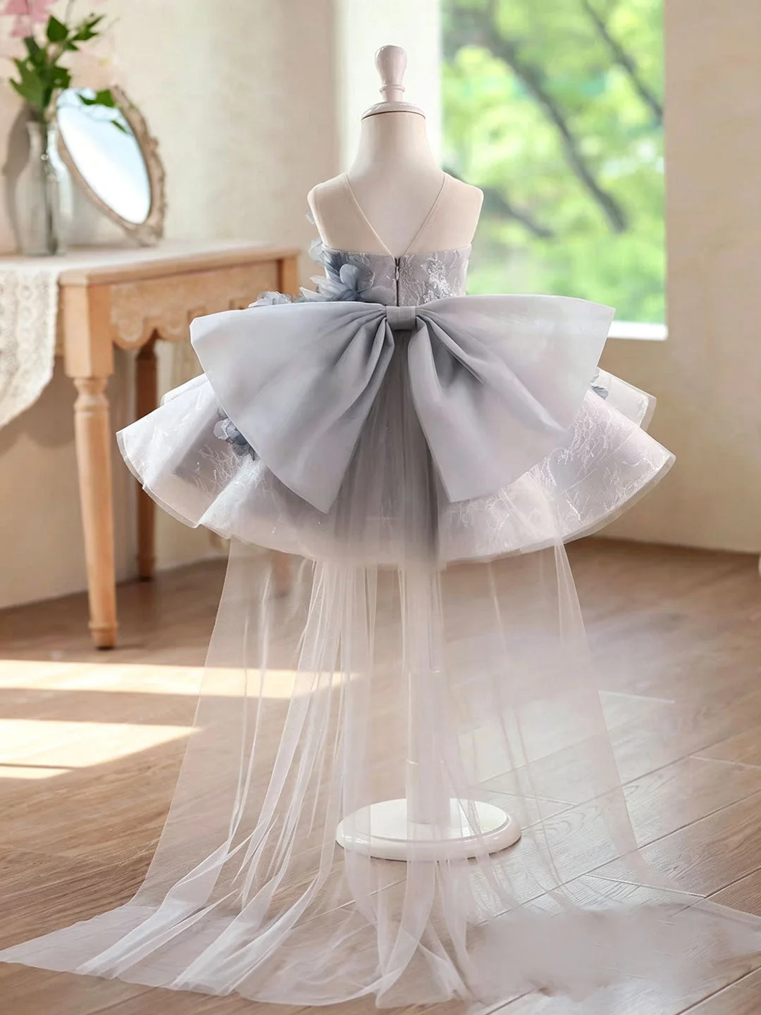 Grey-Flower-Girl-Dress-for-Girls-Tulle-Floral-Party-Dress-for-Wedding-D271-AVELAPRO-57182302568751-02 Grey Flower Girl Dress for Girls Tulle Floral Party Dress for Wedding