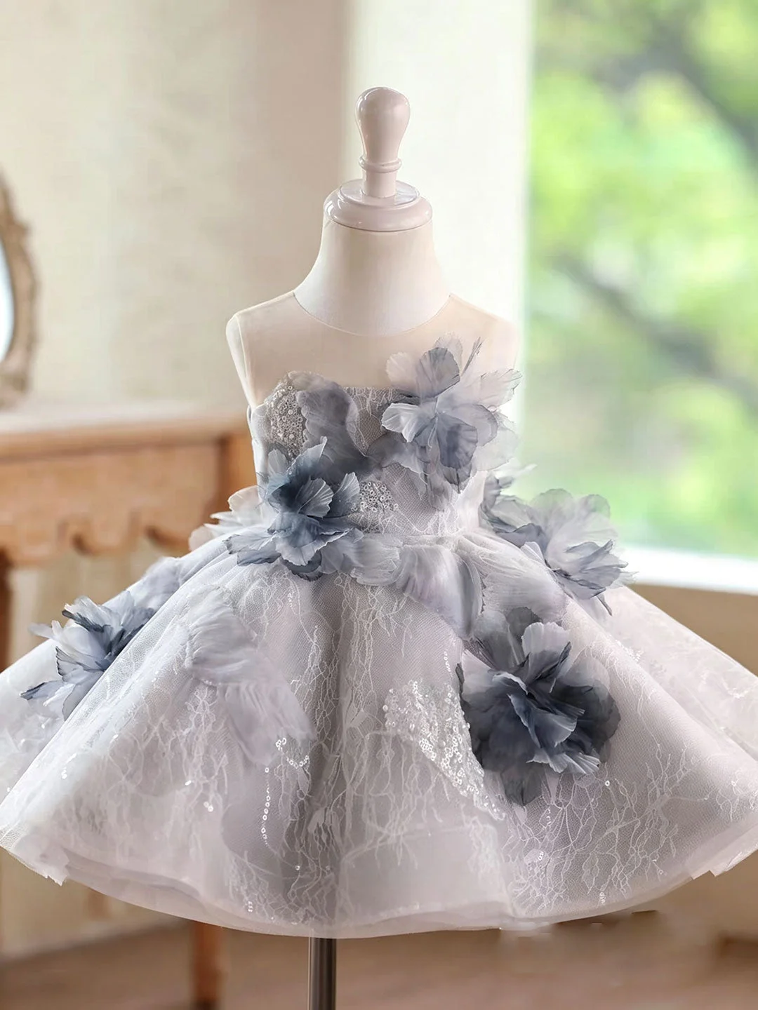 Grey-Flower-Girl-Dress-for-Girls-Tulle-Floral-Party-Dress-for-Wedding-D271-AVELAPRO-57182302568751-04 Grey Flower Girl Dress for Girls Tulle Floral Party Dress for Wedding
