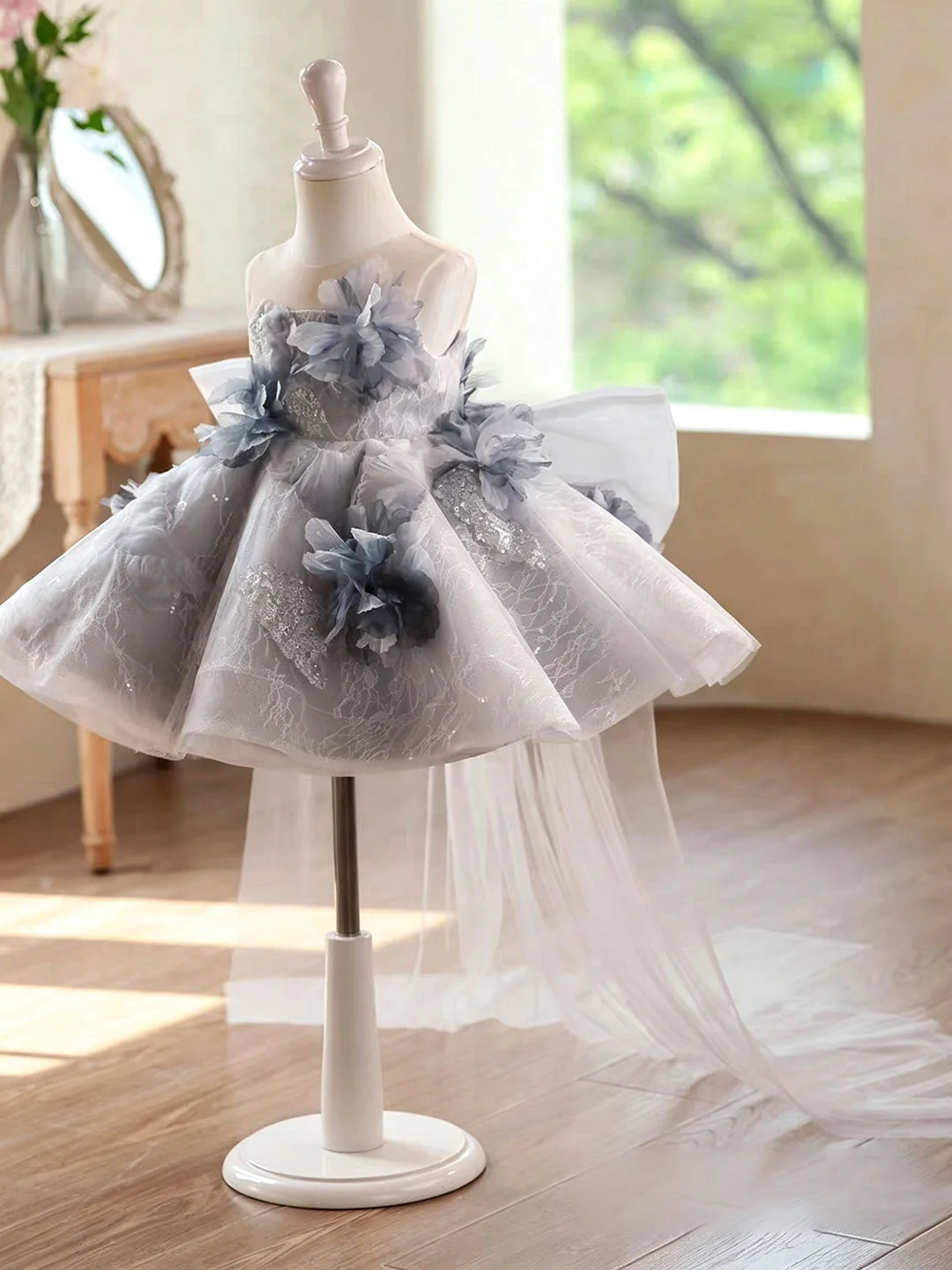 Grey-Flower-Girl-Dress-for-Girls-Tulle-Floral-Party-Dress-for-Wedding-D271-AVELAPRO-57182302568751-06 Grey Flower Girl Dress for Girls Tulle Floral Party Dress for Wedding