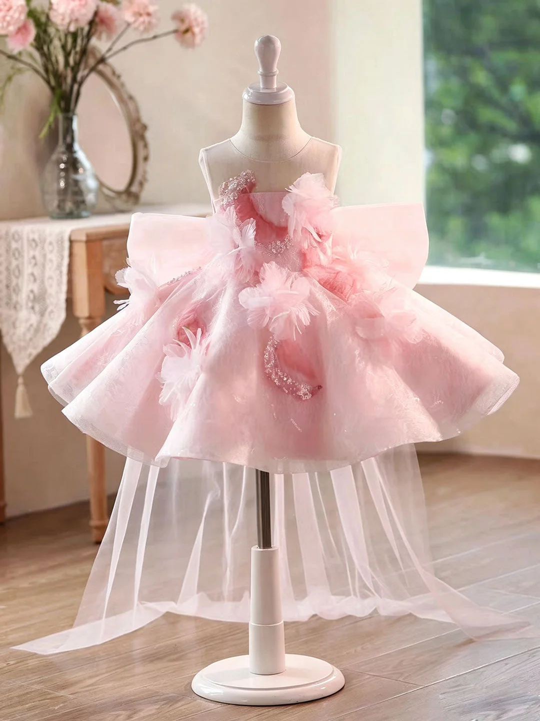 Grey-Flower-Girl-Dress-for-Girls-Tulle-Floral-Party-Dress-for-Wedding-D271-AVELAPRO-57182302568751-07 Grey Flower Girl Dress for Girls Tulle Floral Party Dress for Wedding
