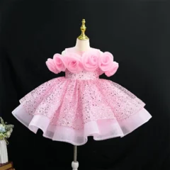 JMY301-Luxury-3D-Rose-Flower-Girl-Dress-for-Girls-AVELAPRO-48423386775779-01 Luxury 3D Rose Flower Girl Dress for Girls – Sparkle Tulle Princess Party Dress (3-8Y)