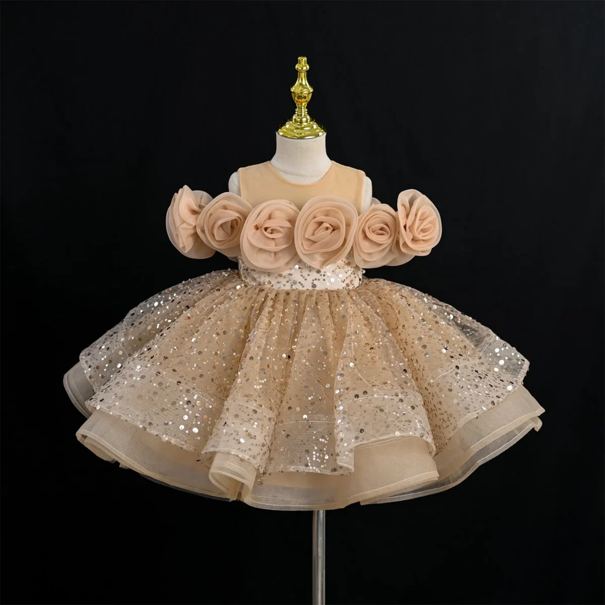 JMY301-Luxury-3D-Rose-Flower-Girl-Dress-for-Girls-AVELAPRO-48423386775779-03 Luxury 3D Rose Flower Girl Dress for Girls – Sparkle Tulle Princess Party Dress (3-8Y)