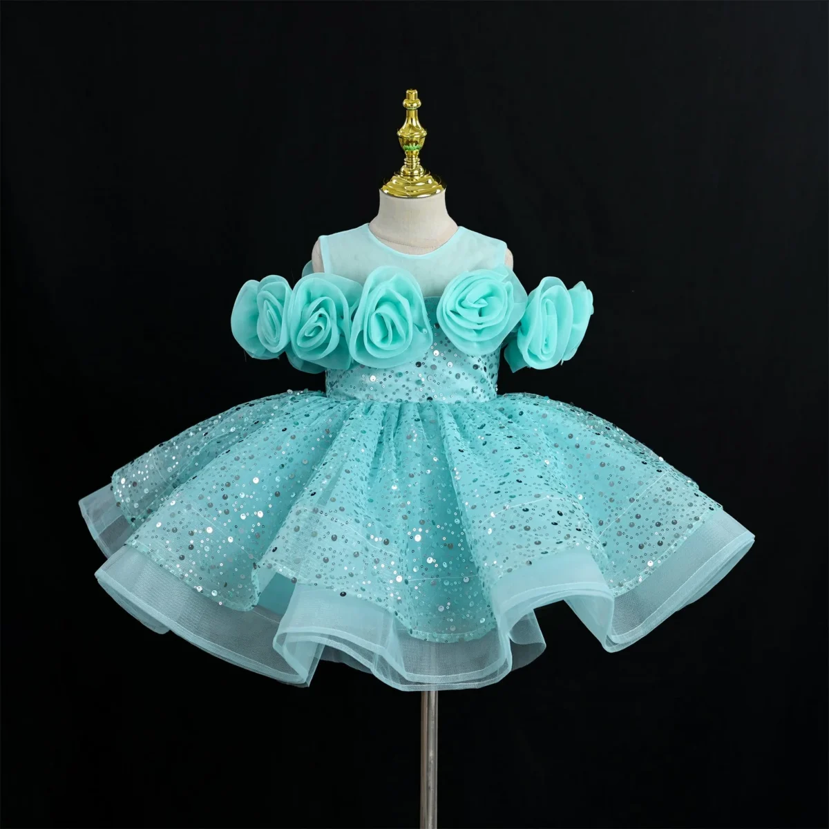 JMY301-Luxury-3D-Rose-Flower-Girl-Dress-for-Girls-AVELAPRO-48423386775779-04 Luxury 3D Rose Flower Girl Dress for Girls – Sparkle Tulle Princess Party Dress (3-8Y)