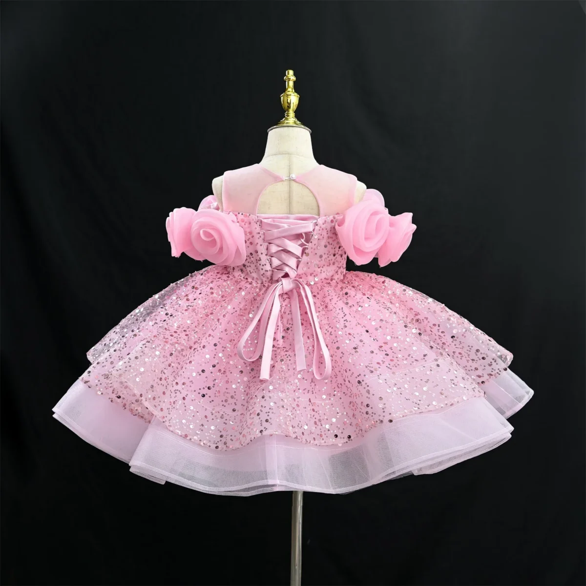 JMY301-Luxury-3D-Rose-Flower-Girl-Dress-for-Girls-AVELAPRO-48423386775779-06 Luxury 3D Rose Flower Girl Dress for Girls – Sparkle Tulle Princess Party Dress (3-8Y)