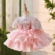 Pink Sequined Fluffy Tutu Cake Birthday Party Flower Girl Dress