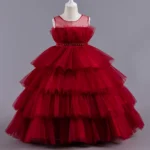LS8050-Girls-Dress-Long-Princess-Dress-Flower-Girl-Wedding-Cake-Dress-Sweet-Little-Girl-Puffy-Dress-AVELAPRO-43581284188387-01 Girls Dress Long Princess Dress Flower Girl Wedding Cake Dress Sweet Little Girl Puffy Dress
