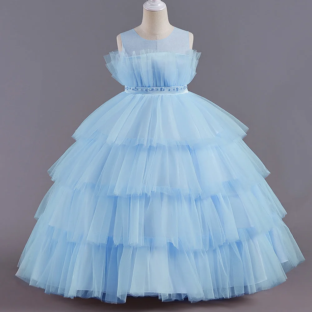 LS8050-Girls-Dress-Long-Princess-Dress-Flower-Girl-Wedding-Cake-Dress-Sweet-Little-Girl-Puffy-Dress-AVELAPRO-43581284188387-02 Girls Dress Long Princess Dress Flower Girl Wedding Cake Dress Sweet Little Girl Puffy Dress