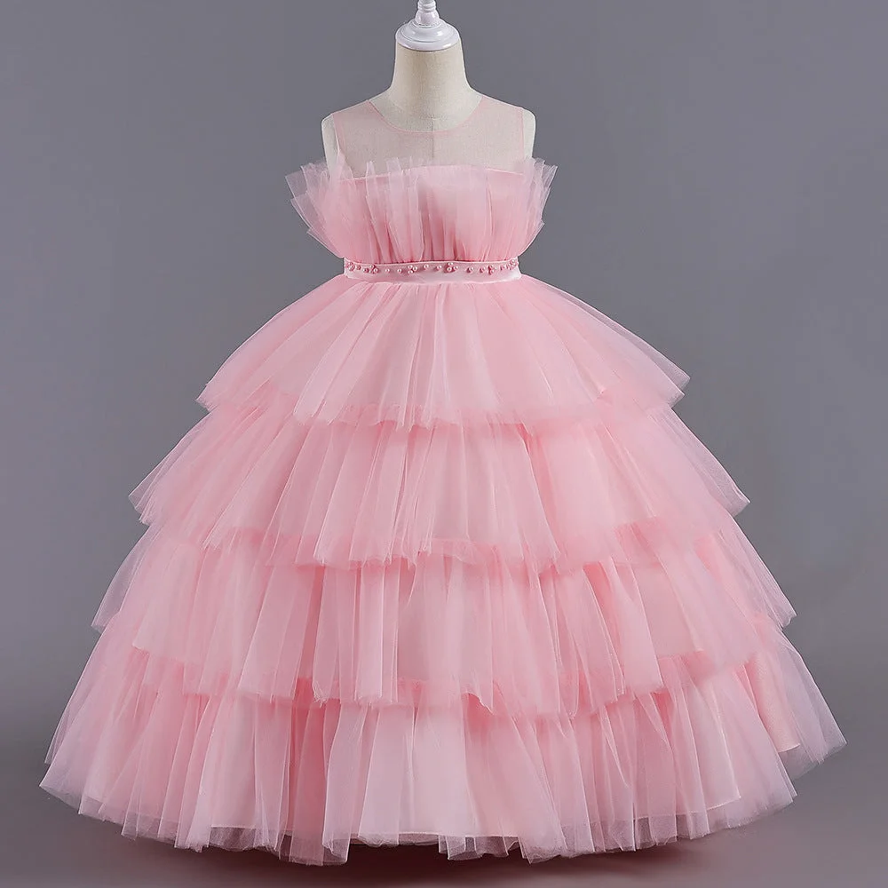 LS8050-Girls-Dress-Long-Princess-Dress-Flower-Girl-Wedding-Cake-Dress-Sweet-Little-Girl-Puffy-Dress-AVELAPRO-43581284188387-03 Girls Dress Long Princess Dress Flower Girl Wedding Cake Dress Sweet Little Girl Puffy Dress