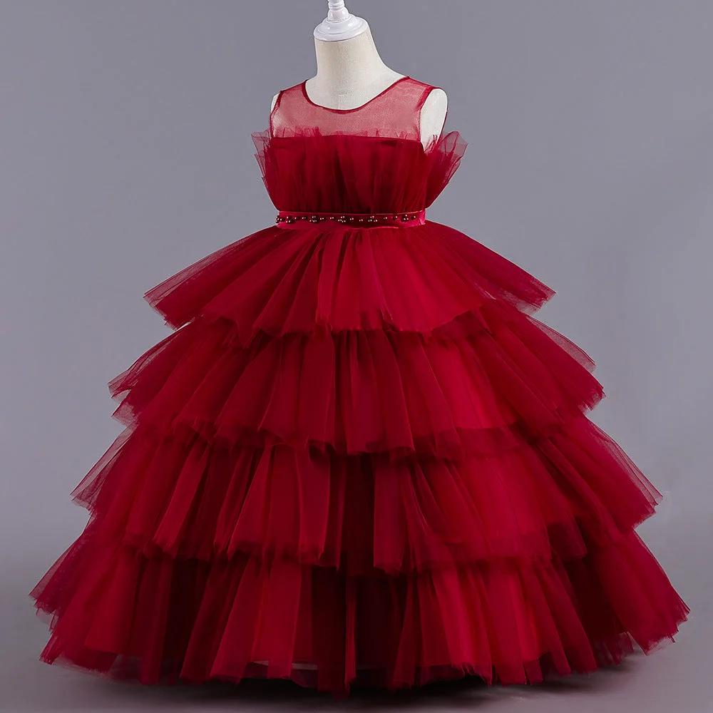 LS8050-Girls-Dress-Long-Princess-Dress-Flower-Girl-Wedding-Cake-Dress-Sweet-Little-Girl-Puffy-Dress-AVELAPRO-43581284188387-04 Girls Dress Long Princess Dress Flower Girl Wedding Cake Dress Sweet Little Girl Puffy Dress