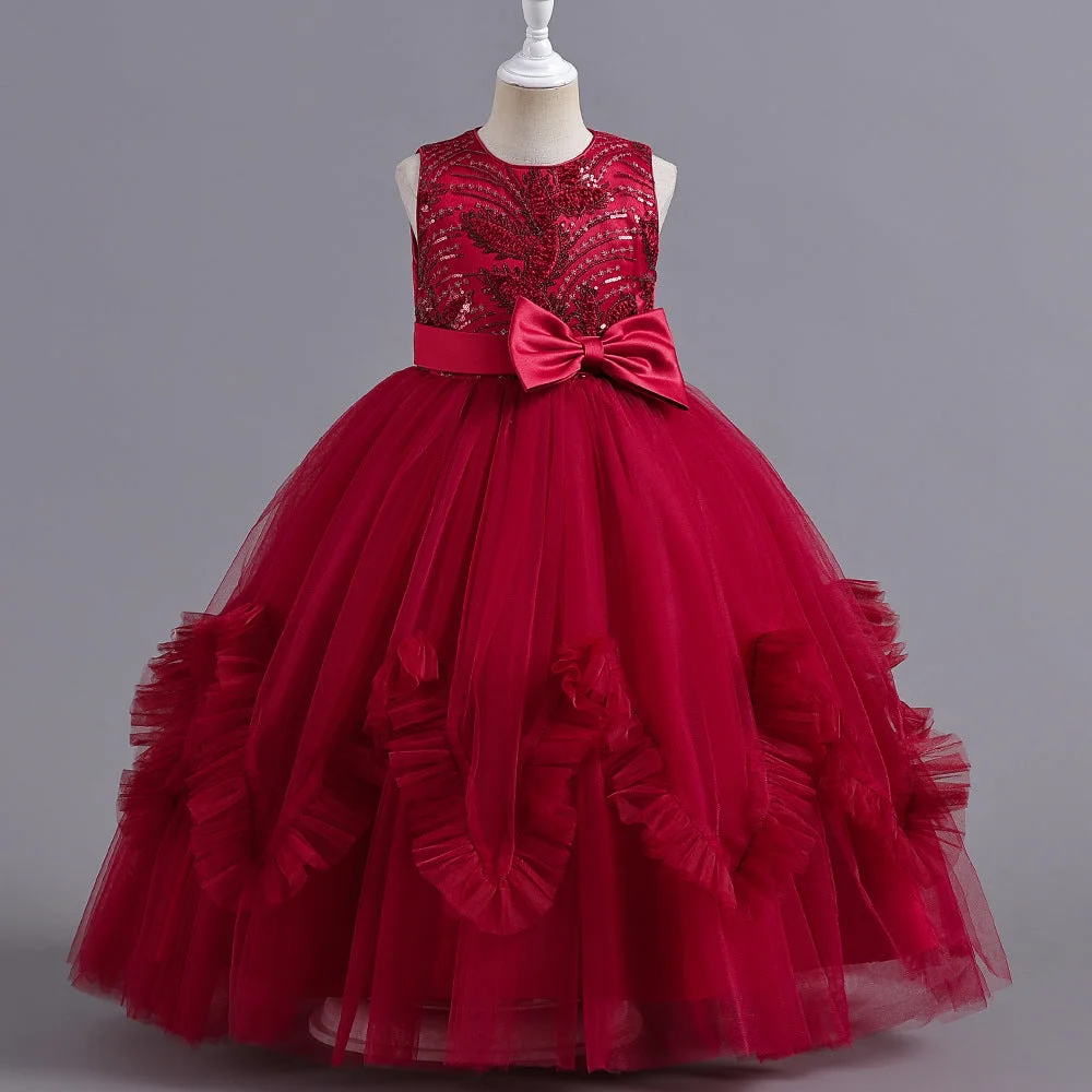 LS8053-2-to-9-Years-Outong-Elegant-Dress-Little-G-AVELAPRO-43581454516451-02 2 to 9 Years Elegant Dress Little Girl Long Lace Princess Dress Fit For 2 to 9 Years Girls