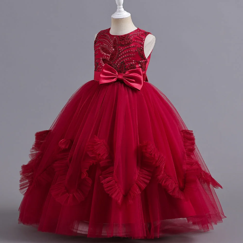 LS8053-2-to-9-Years-Outong-Elegant-Dress-Little-G-AVELAPRO-43581454516451-07 2 to 9 Years Elegant Dress Little Girl Long Lace Princess Dress Fit For 2 to 9 Years Girls