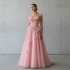Luxury-3D-Floral-Beaded-Ball-Gown-Evening-Dress-with-Strapless-Design-SS749-AVELAPRO-56659603226927-01 Luxury 3D Floral Beaded Ball Gown Evening Dress with Strapless Design