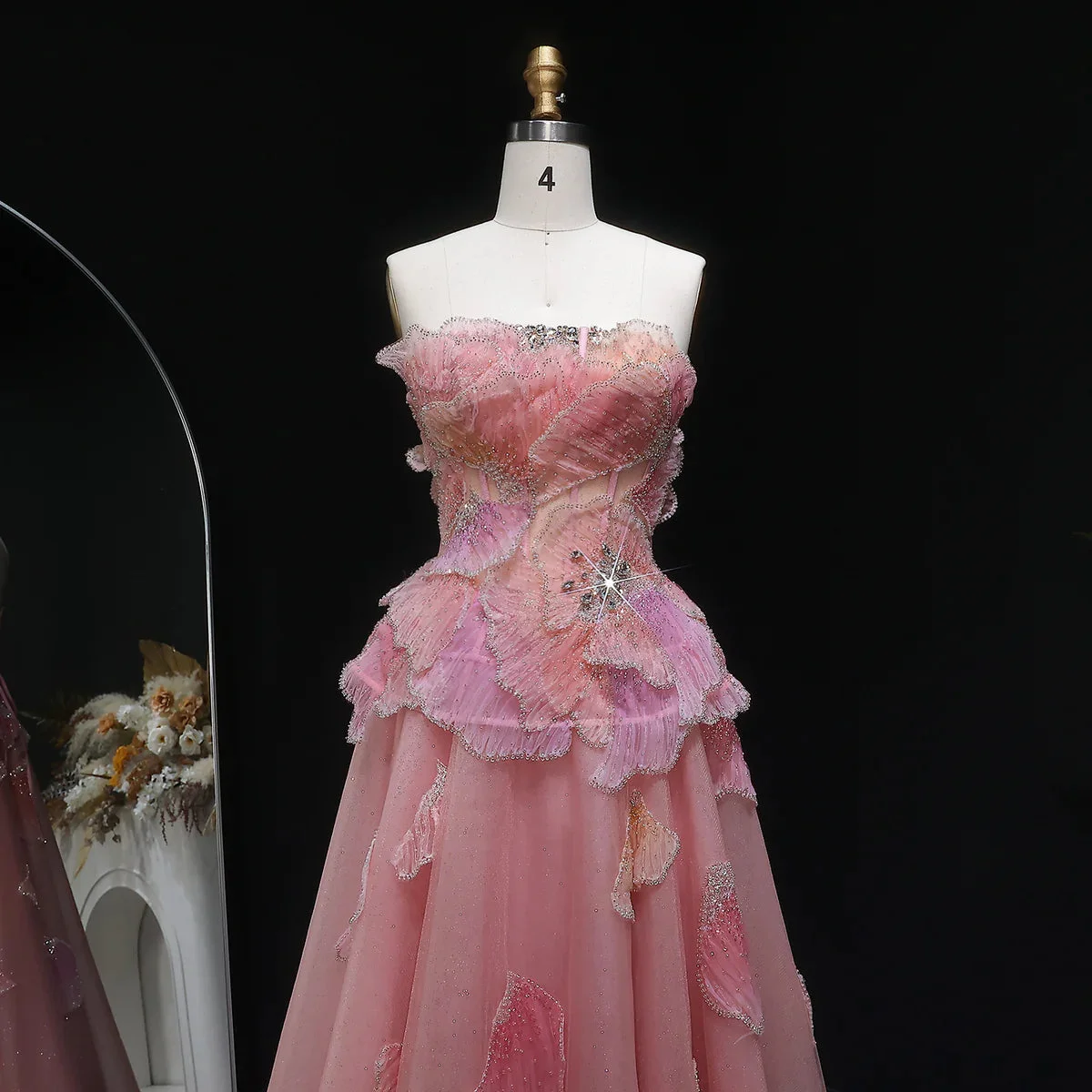 Luxury-3D-Floral-Beaded-Ball-Gown-Evening-Dress-with-Strapless-Design-SS749-AVELAPRO-56659603226927-10 Luxury 3D Floral Beaded Ball Gown Evening Dress with Strapless Design