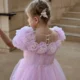 Luxury-Arabic-Pink-Girl-Dress-Handmade-Flowers-Princess-Gown-J150-AVELAPRO-48851735773487-03 Luxury Arabic Pink Girl Dress Handmade Flowers Princess Gown