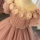 Luxury-Arabic-Pink-Girl-Dress-Handmade-Flowers-Princess-Gown-J150-AVELAPRO-48851735773487-12 Luxury Arabic Pink Girl Dress Handmade Flowers Princess Gown