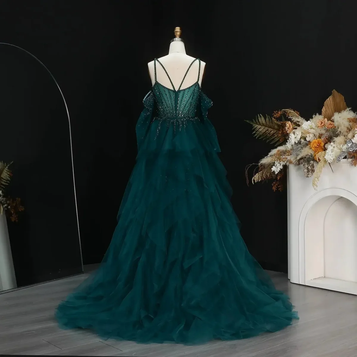 Luxury-Beaded-Evening-Dress-with-Detachable-Sheer-Train-SS123-AVELAPRO-57990309740847-03 Luxury Beaded Evening Dress with Detachable Sheer Train