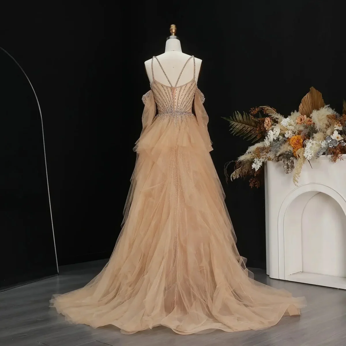 Luxury-Beaded-Evening-Dress-with-Detachable-Sheer-Train-SS123-AVELAPRO-57990309740847-12 Luxury Beaded Evening Dress with Detachable Sheer Train