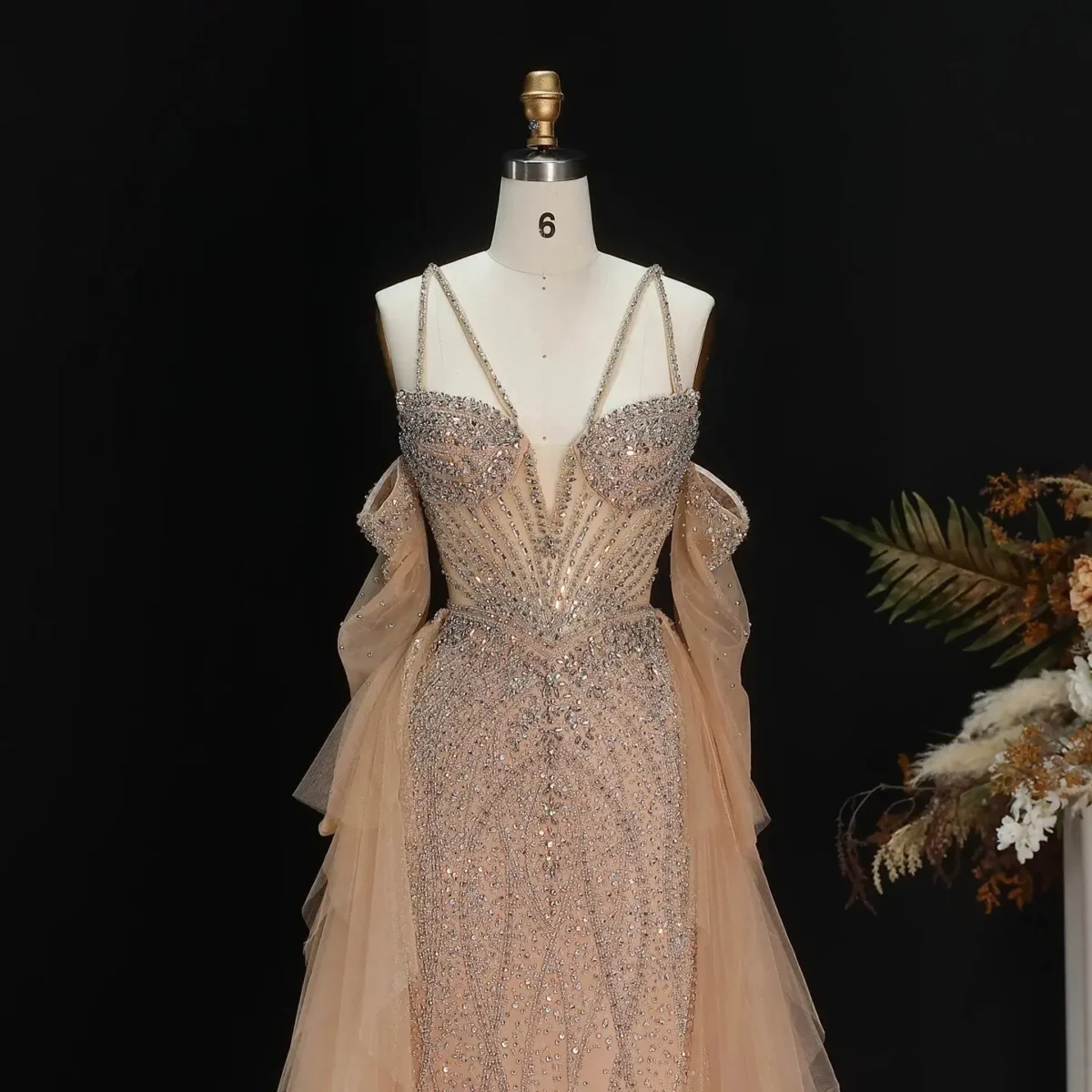 Luxury-Beaded-Evening-Dress-with-Detachable-Sheer-Train-SS123-AVELAPRO-57990309740847-15 Luxury Beaded Evening Dress with Detachable Sheer Train